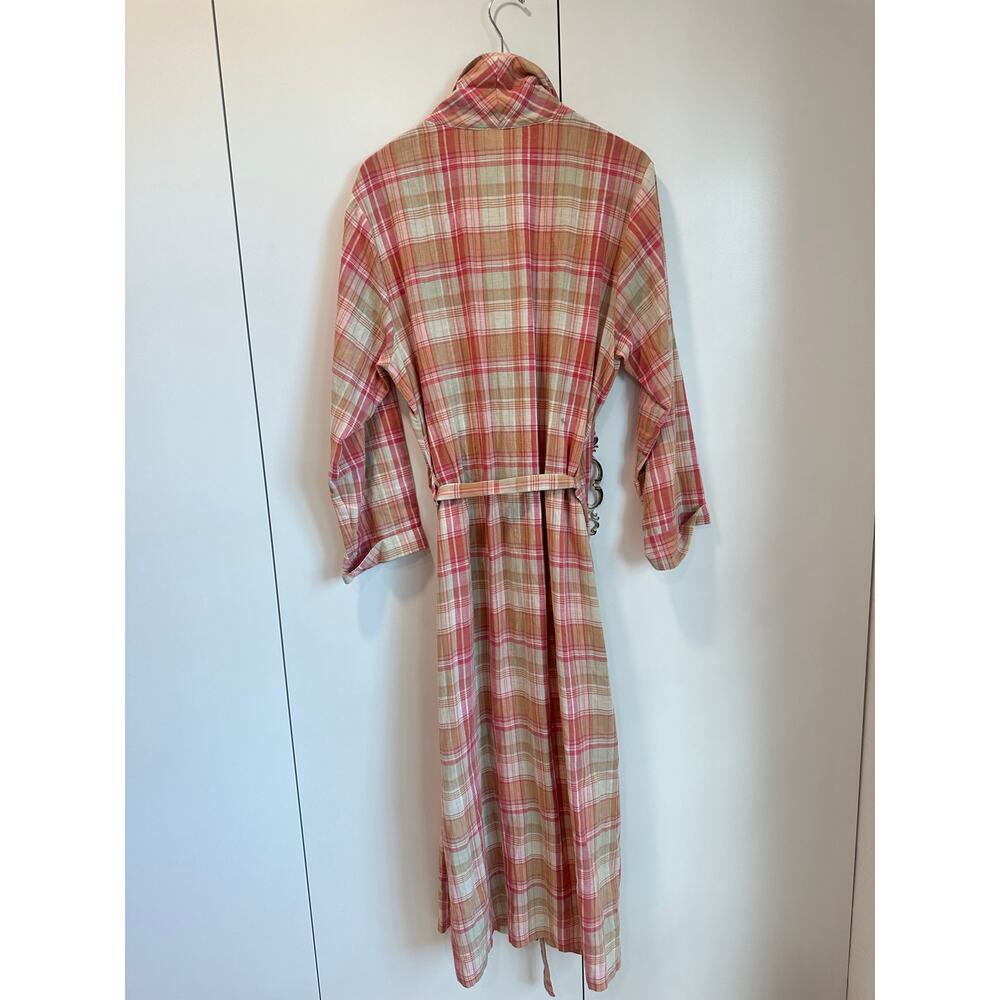 Cherokee Plaid Robe - 55%linen 45% Cotton - Picture 6 of 8